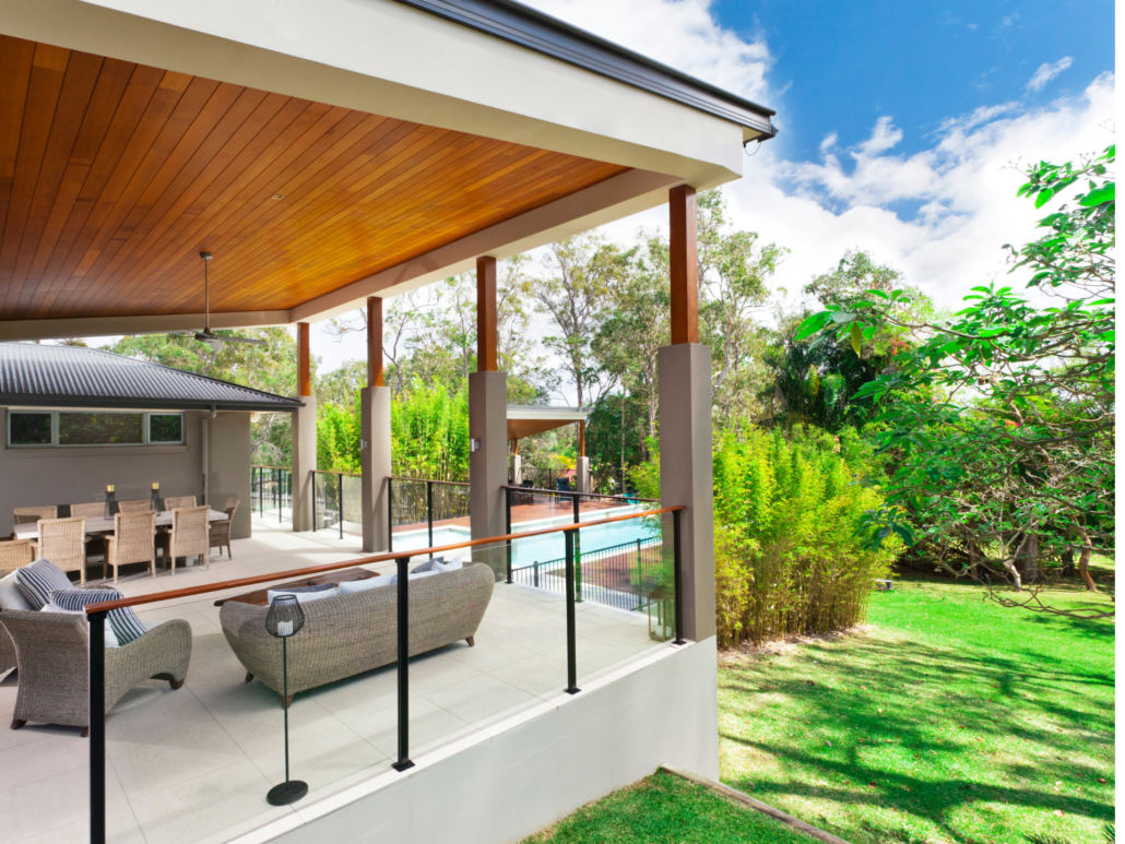 Poolside covered patio/cabana